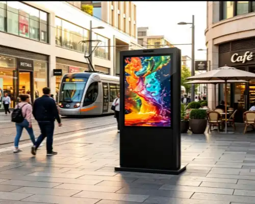 What are the differences between outdoor and indoor advertising displays?
